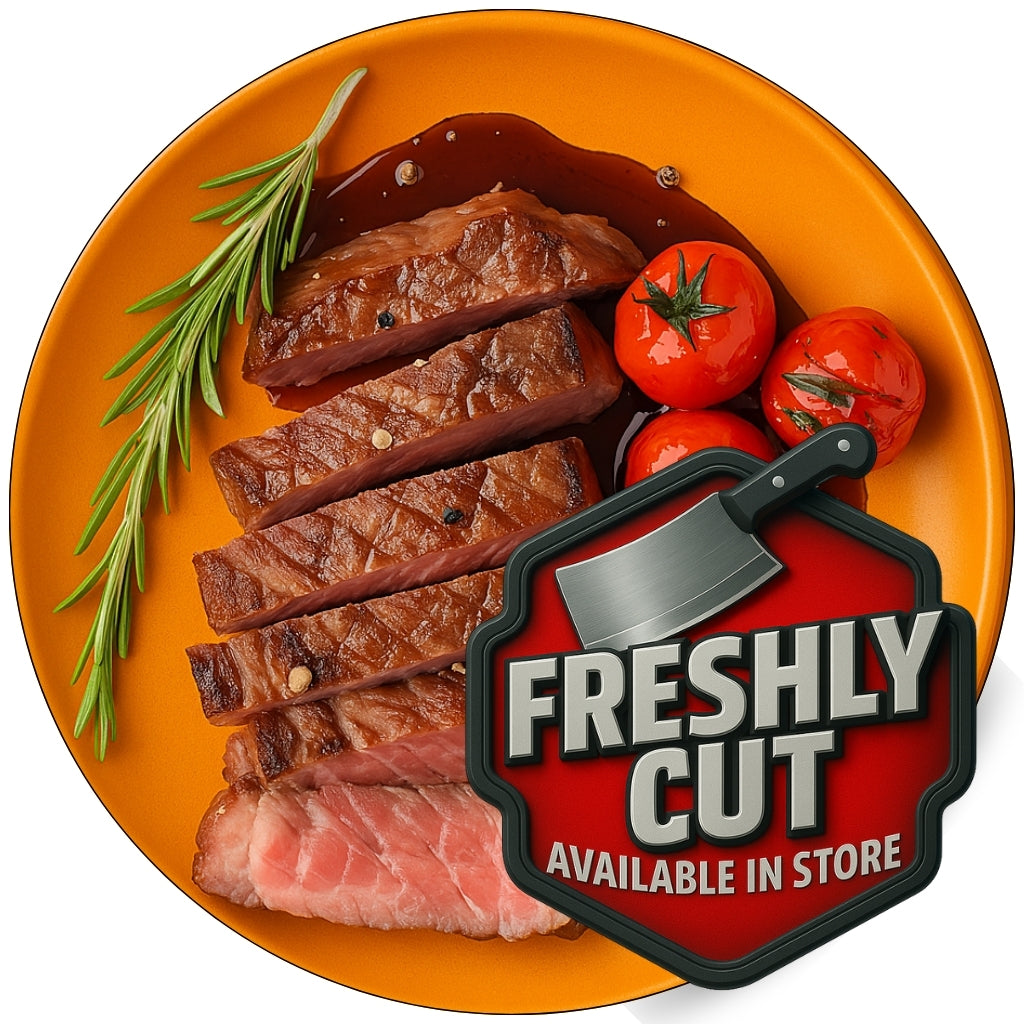 Prime Range Fresh NZ Beef Porterhouse Steak on Plate – Grilled Steak Meal