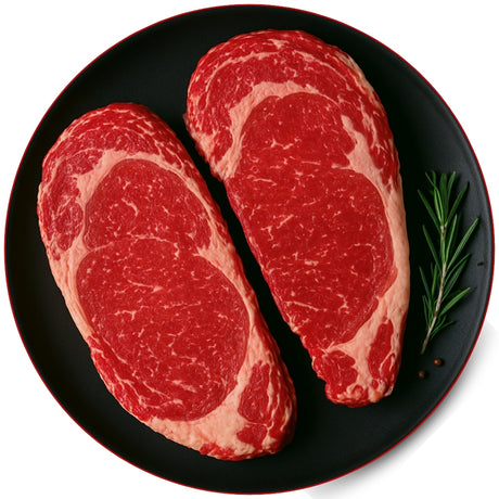 Prime Range Fresh NZ Beef Ribeye Steak Raw View – Marbled Tender Cuts Raw