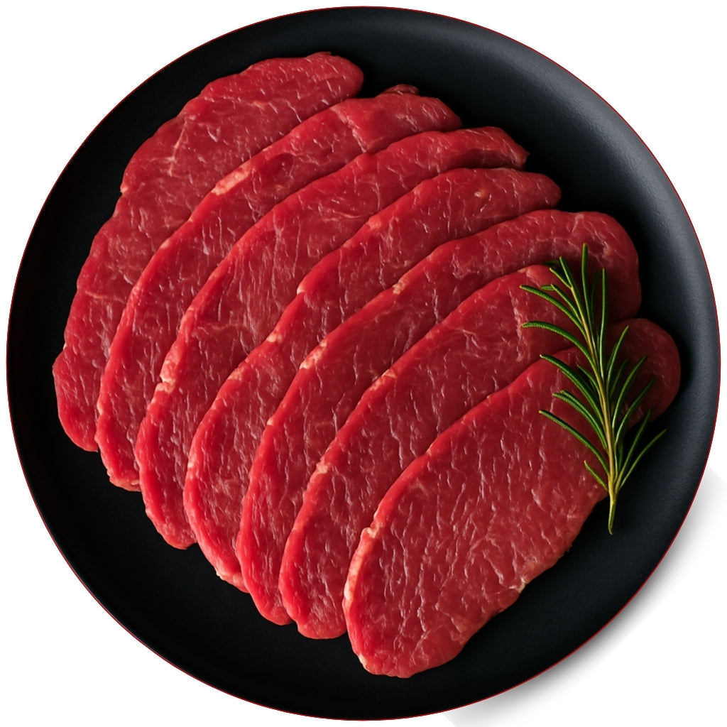 Prime Range Fresh Plain Beef Schnitzel Raw View – Tender Beef Slices