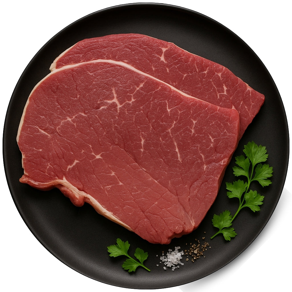 Prime Range Fresh Topside Steak Raw View – Lean Topside Cut