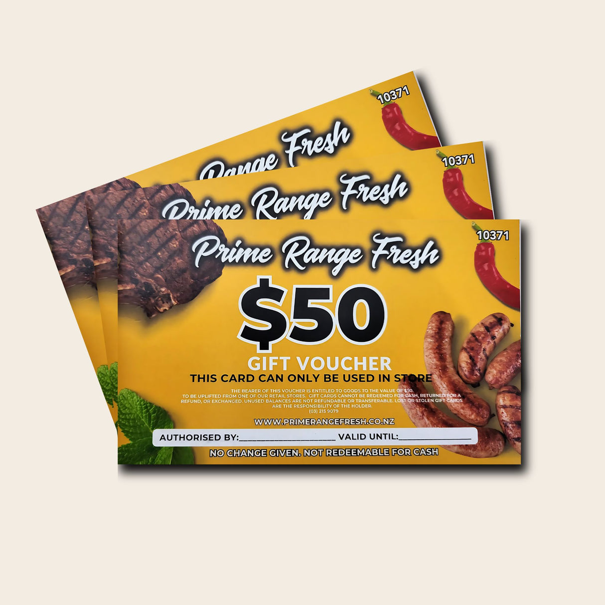 Prime Range Fresh Gift cards