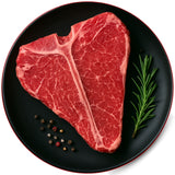 Prime Range Fresh Thick Cut Beef T-Bone Steak Raw View – Marbled T-Bone Cut