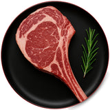 Prime Range Fresh Tomahawk Steak Raw View – French-Trimmed Bone Cut Raw