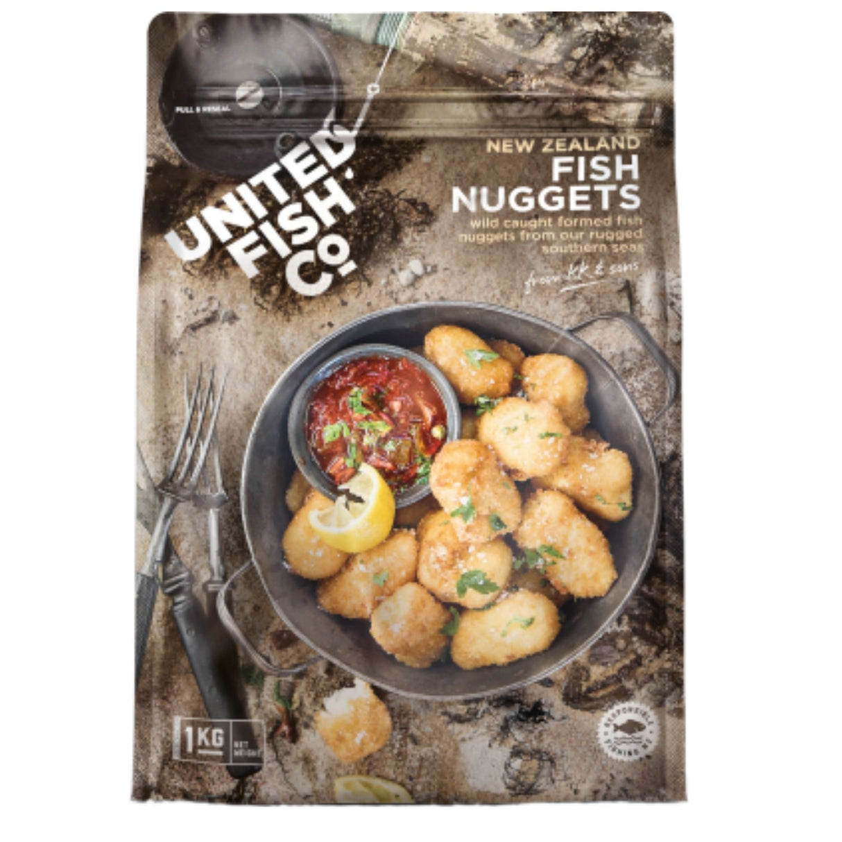 United Fish Co Crumbed Fish Nuggets Cooked View – Crispy Golden Nuggets