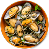 United Fish Co Greenshell Mussels Raw Whole Shell 1kg Frozen - Premium NZ Green-Lipped Mussels